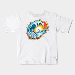 wave art Kids T-Shirt